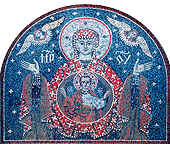 Mozaic Sf Maria cu Pruncul